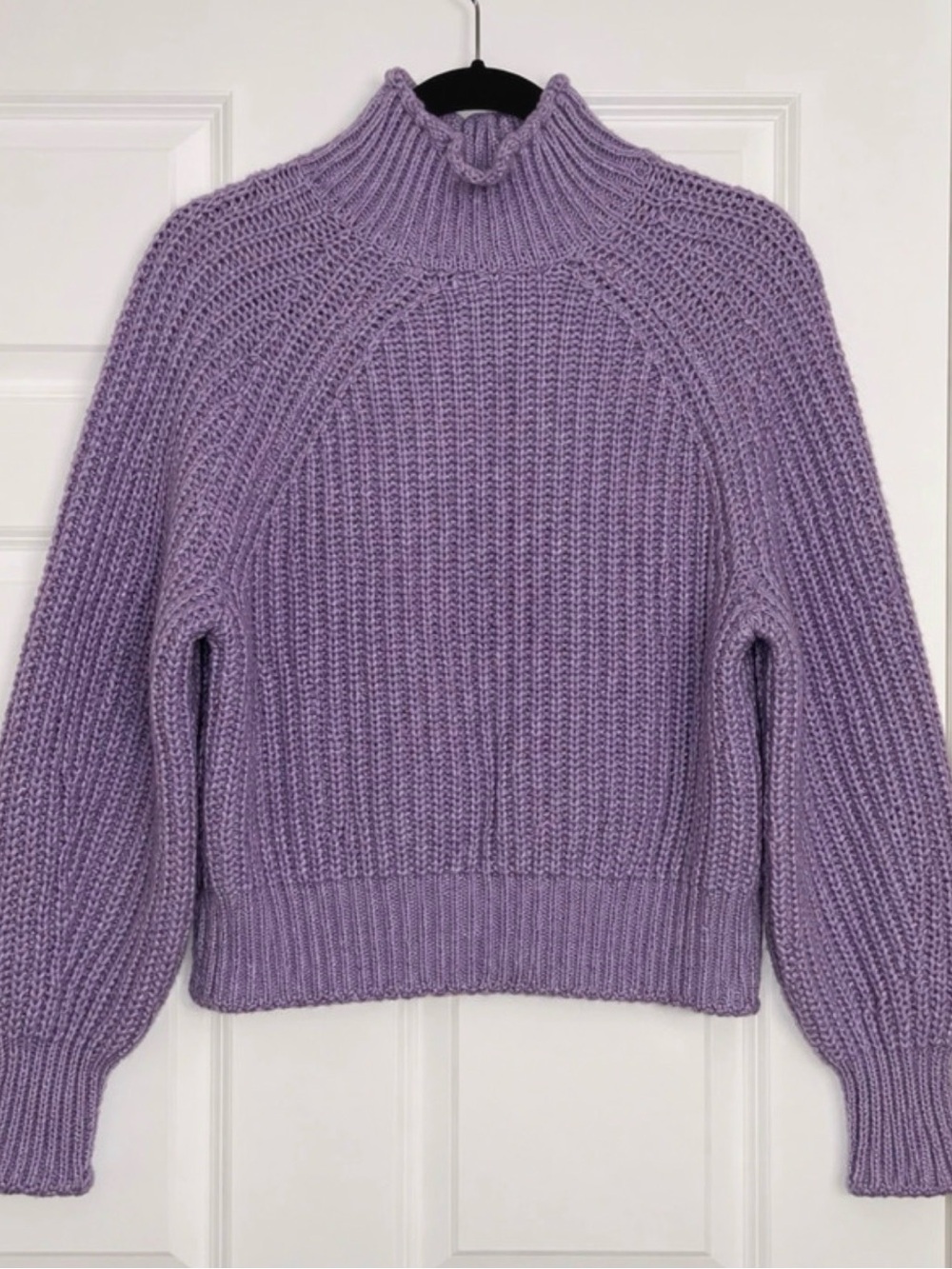 Lilac Ribbed Turtleneck Sweater